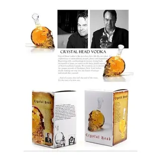 1000 Ml Crystal Head Kuru Kafa İçecek Şişesi