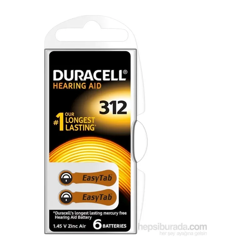 312 Numara 6 Lı İşitme Cihazı Pili