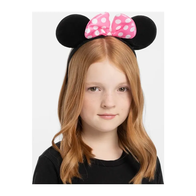 Pembe Fiyonklu Minnie Mouse Tacı Mini Kulak