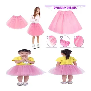 Pembe Renk Tütü Etek Bale Eteği Gösteri Eteği Çocuk Bebek Boy