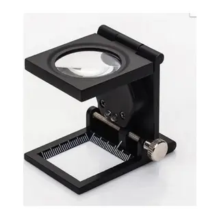 28x28 Mm Katlanır Sayaçlı Metal Lüp, 2 Led Işıklı Büyüteç Tekstil Th9005a