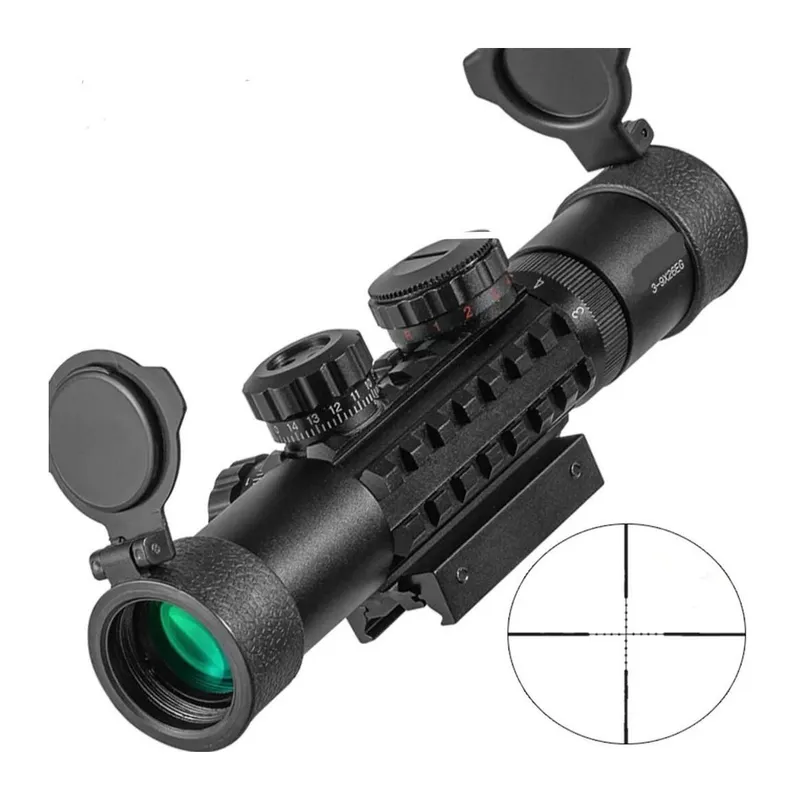 C3-9x26eg Raylı Çift Işıklı Tüfek Dürbünü 11mm/22mm