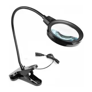12 Led Clipslı Işıklı Büyüteç,işıklı Masa Lambası Çalışma Lambası