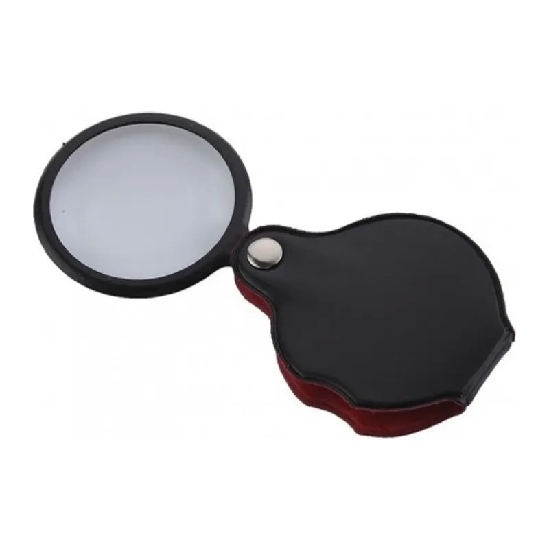 5x50mmmini Büyüteç,cepte Taşınan,optik Lens Katlanabilir Deri Kaplamaxx1051