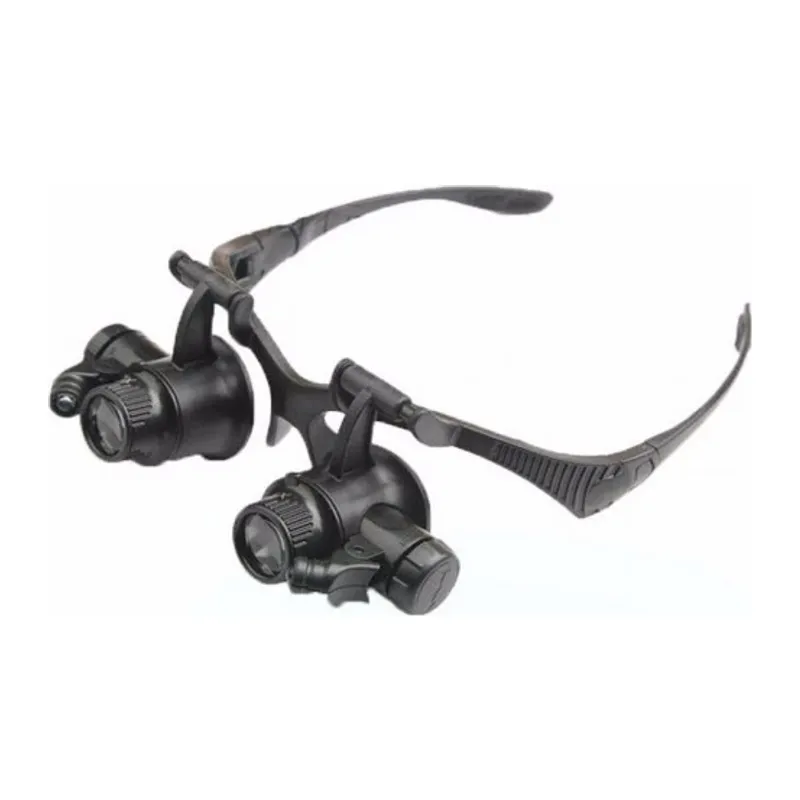 Gözlük Modeli 10x 15x 20x 25x Lens,2led Işıklı,büyüteç