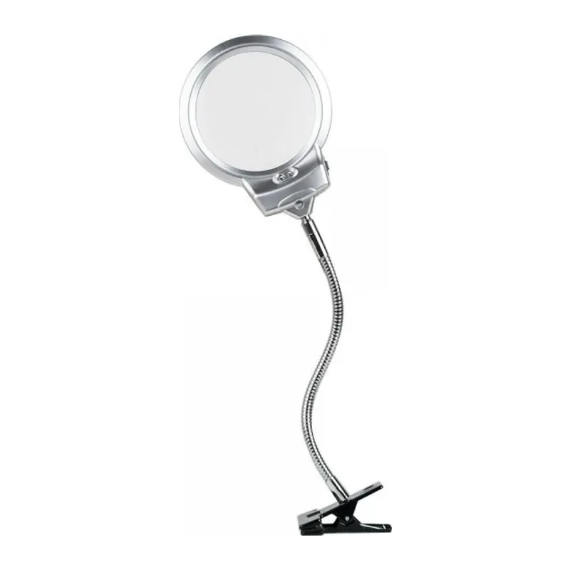 2.5x130 Mm 5x24 Mm Led Aydınlatmalı Büyüteç,masa Üstü Metal Hortum Mandallımg15124c