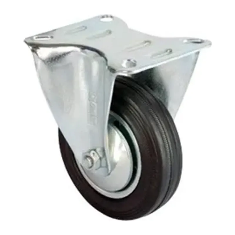 Servis Tekeri - Tablalı Siyah Sabit - Çap 100 Mm