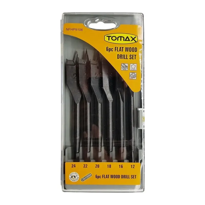 Yaprak Ahşap Matkap Ucu Takımı 12-24 Mm - 6 Parçalı