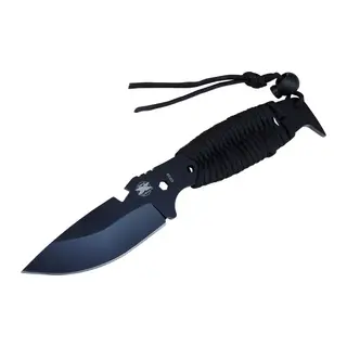 Gear Assault 0238bk Kamp Bıçağı 22,5 Cm - Siyah, Metal Ampamp İpli Sap