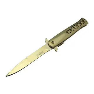 Tac-force 1111a T-lite Gold Kamp / Av Çakısı 23cm- Yarı Otomatik, Metal Sap, Kemerlikli
