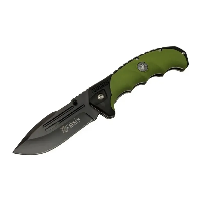 Fst4008-b Oluklu Siyah Kamp Çakı 22 Cm - Otomatik
