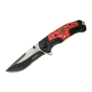 Mx10b Kırmızı Testereli Outdoor Çakı 21 Cm - Otomatik, Perçinli