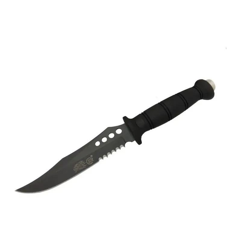 Sr S008b Lejyoner Tırtıklı Outdoor Bıçağı 29 Cm - Kauçuk Sap, Perçinli