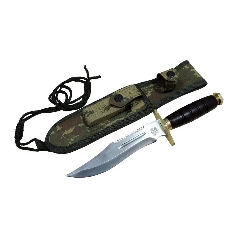 T.c. Standart Komando Bıçağı 30 Cm - Tırtıklı, Kamuflaj Kılıflı