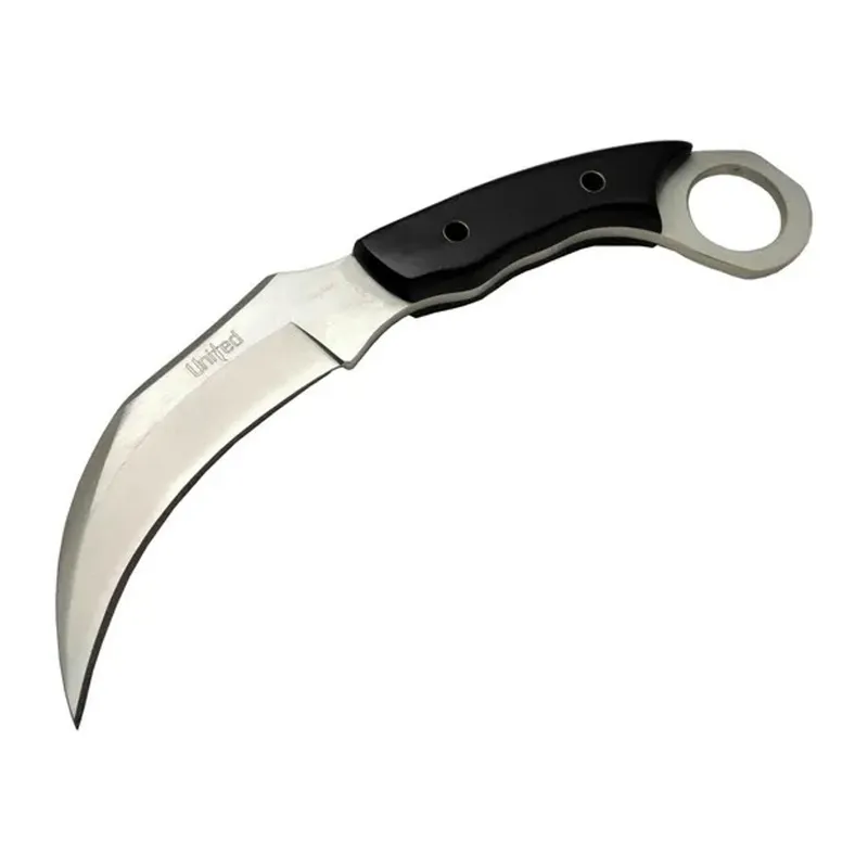 United Claw Cutter Karambit Uk 1 Siyah Outdoor Bıçak 17cm - Kılıflı, Plastik Sap