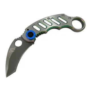X05bl Gümüş Karambit 17 Cm - Metal Saplı, Manuel