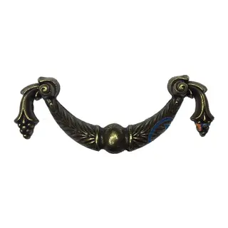 Dekoratif Zamak Üzümlü Kulp - 64mm, Antik, 1 Adet