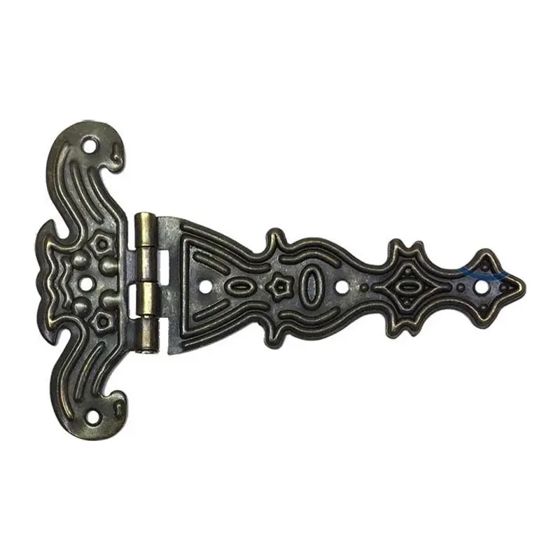 Dekoratif, Sac Tek Kuyruklu Menteşe - 69x102 Mm, Büyük, Antik, 1 Adet