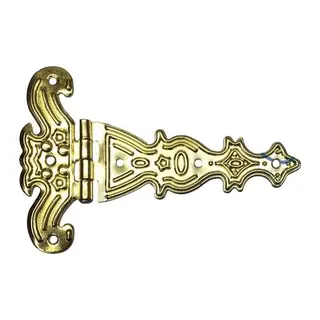 Dekoratif, Sac Tek Kuyruklu Menteşe - 69x102 Mm, Büyük, Sarı, 1 Adet