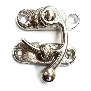 Yay Gözü, Tavla, Ahşap Kutu Klipsi - Minik 20x24 Mm, Nikel, 1 Adet