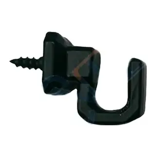 Vidalı Kanca, Askı Küçük - 15x18mm, Siyah - 1 Adet