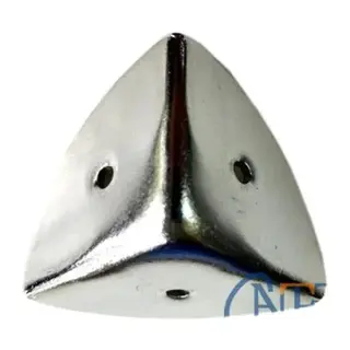 Dekoratif, Kutu, Sandık Köşesi - 45x28 Mm,büyük, Nikel, 1 Adet