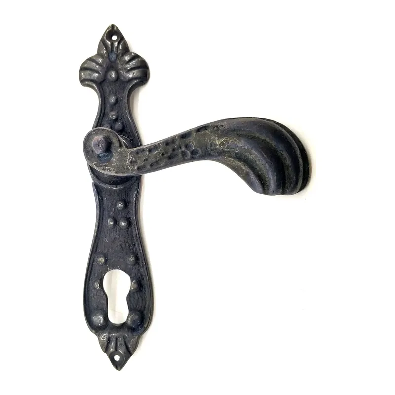 Antika Tarz Dekoratif Pirinç Mevlana Yale Kapı Kolu - 228x48 Mm, Oksit