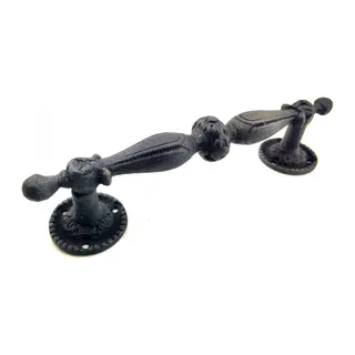 Antika Tarz Dekoratif Pirinç Sütun Çekme Kapı Kolu - 219x49 Mm, Oksit