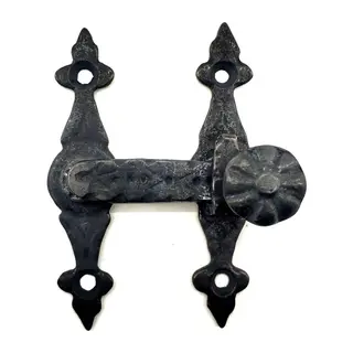 Antika Tarz Dekoratif Pirinç Kapı, Pencere Mandalı - 82x65 Mm, Oksit