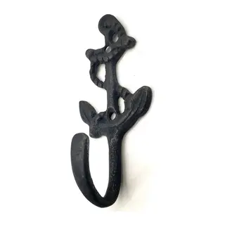 Antika Tarz Dekoratif Pirinç Halatlı, Çapa, Denizci, Gemici Askı - 95x42mm, Oksit