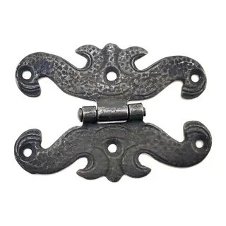 Antika Tarz Dekoratif Pirinç Kelebek Menteşe - 63x45 Mm, Oksit
