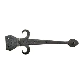 Antika Tarz Dekoratif Pirinç Kuyruklu Çanak Menteşe - 137x390 Mm, Oksit