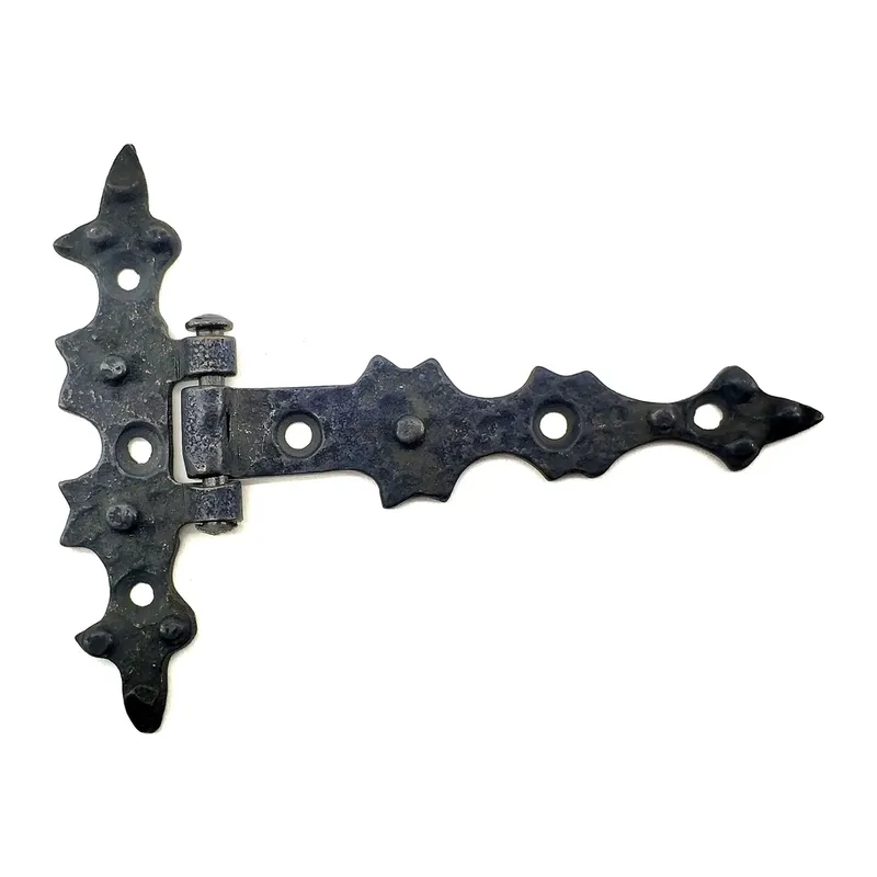 Antika Tarz Dekoratif Pirinç Yıldız Kuyruklu Menteşe - 85x110 Mm, Oksit
