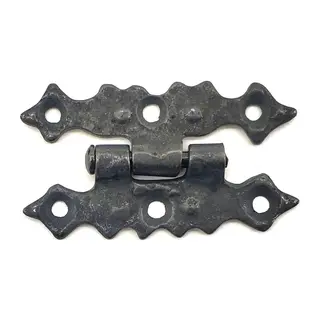 Antika Tarz Dekoratif Pirinç Yıldız Menteşe - 63x36 Mm, Oksit