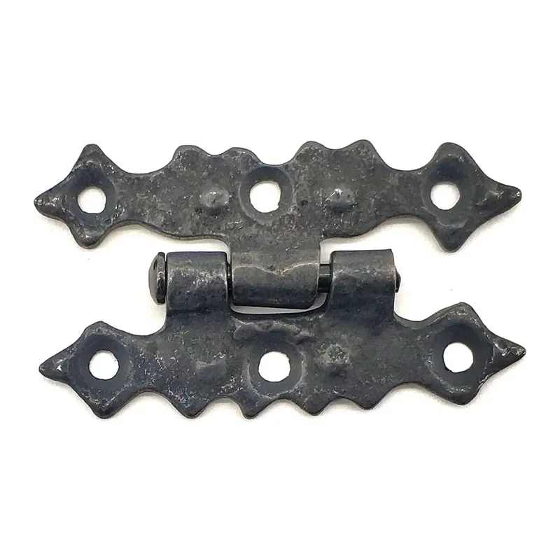 Antika Tarz Dekoratif Pirinç Yıldız Menteşe - 63x36 Mm, Oksit