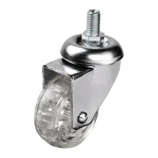 302 - 50x20 Mm Şeffaf Makaralı Vidalı Teker