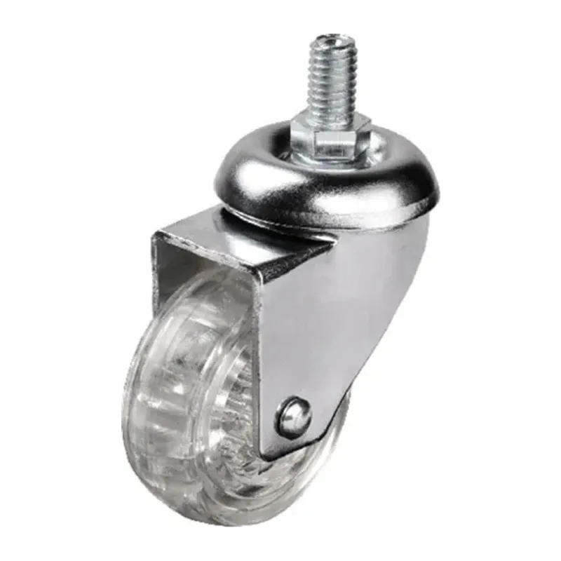 302 - 50x20 Mm Şeffaf Makaralı Vidalı Teker