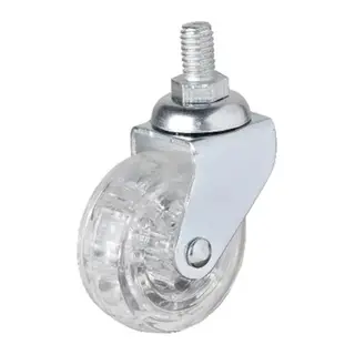 326 - 50x20 Mm Şeffaf Makaralı Vidalı Teker 4 Adet