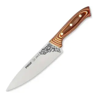 32160 Elite Şef Bıçağı 19 Cm - Perçinli Kahverengi Kompozit Sap