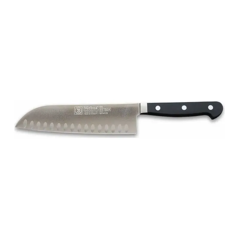 61950 - Sıcak Dövme Oluklu Santoku Şef Bıçağı 18 Cm