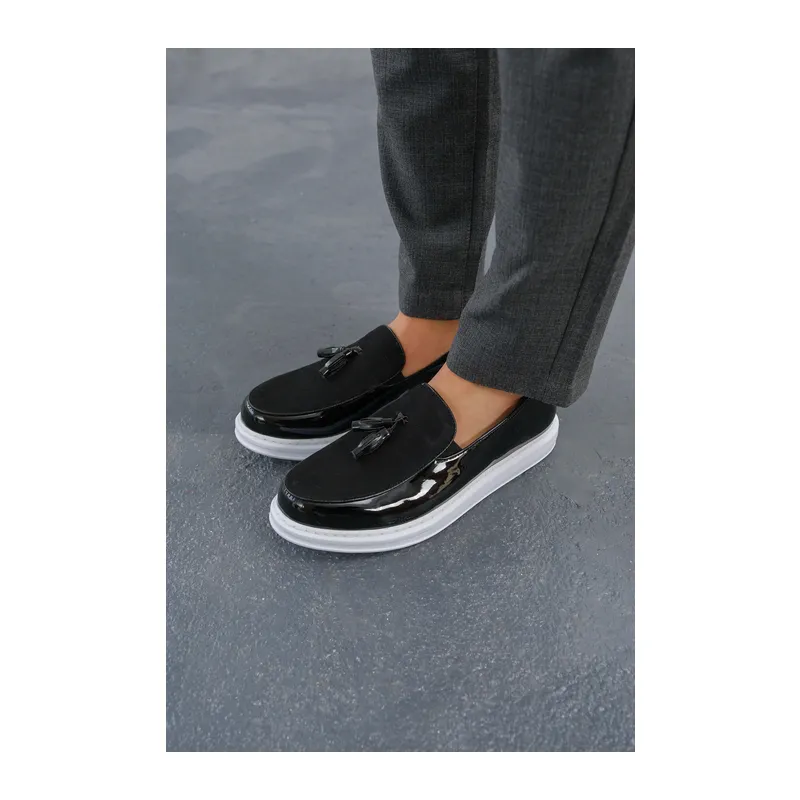MN002 - RBT Loafer Verniciata Erkek Ayakkabı SIYAH