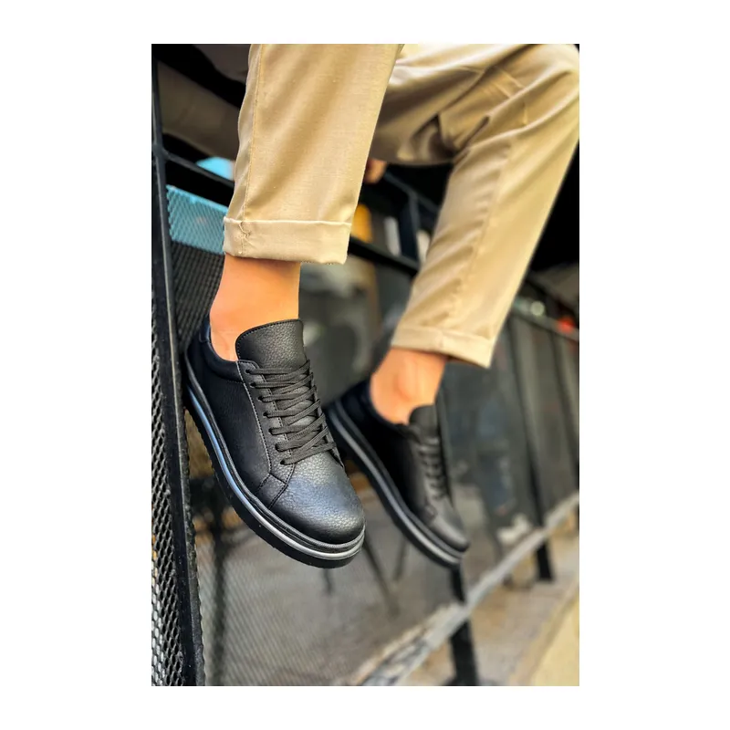 MN979 - Santoni CRT Spor Erkek Ayakkabı SIYAH