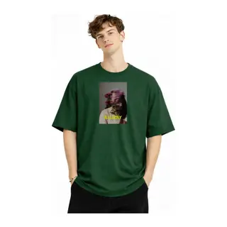 Blurry - Oversize Erkek Tişört HAKI