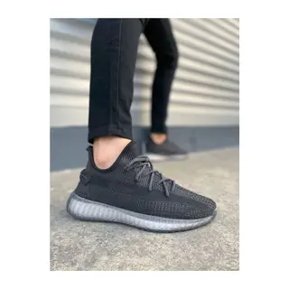 JY305 Pulse Bağcıklı Triko Kumaş Erkek Günlük Spor Ayakkabı TBT - Siyah