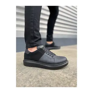JY151 Boost Bağcıklı Cilt Süet Erkek Günlük Sneaker Ayakkabı CSST - Siyah