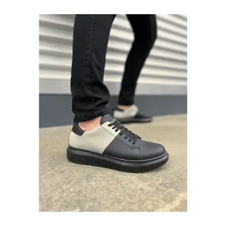 JY151 Boost Bağcıklı Cilt Süet Erkek Günlük Sneaker Ayakkabı CSST - Siyah/Gri