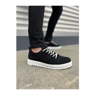 JY152 Cool Bağcıklı Süet Erkek Günlük Spor Klasik Ayakkabı SBT - Siyah
