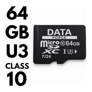 DATAFORCE 64GB U3/CL10 7/24 SURVEILLANCE 100/50MBS HAFIZA KARTI