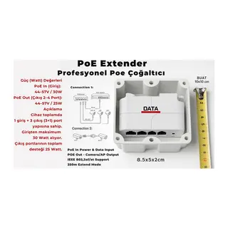 DATAFORCE 3+1 10/100 POE EXTENDER