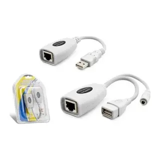 HADRON HDX5064 USB RJ45 KABLOLU UZATICI SETİ 60 M - BEYAZ
